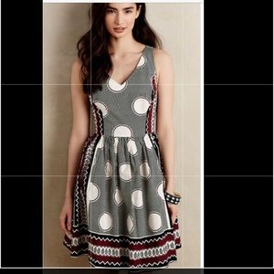 Anthropologie circle print dress